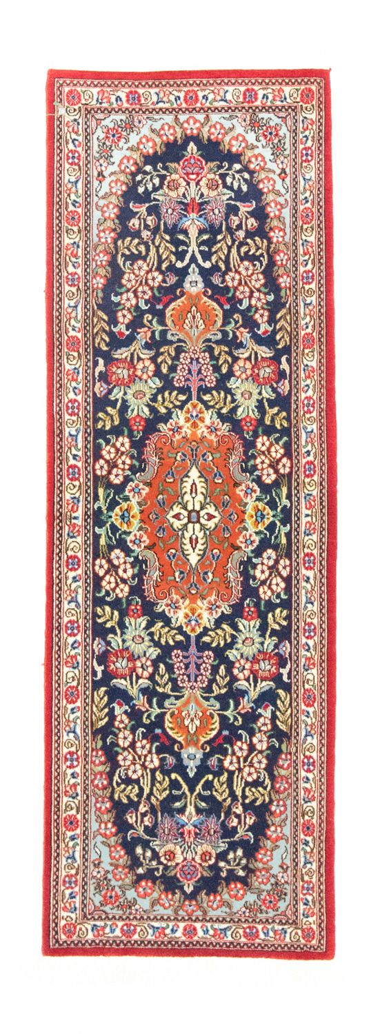 Tapis de couloir Tapis persan - Ghom - 164 x 51 cm - bleu