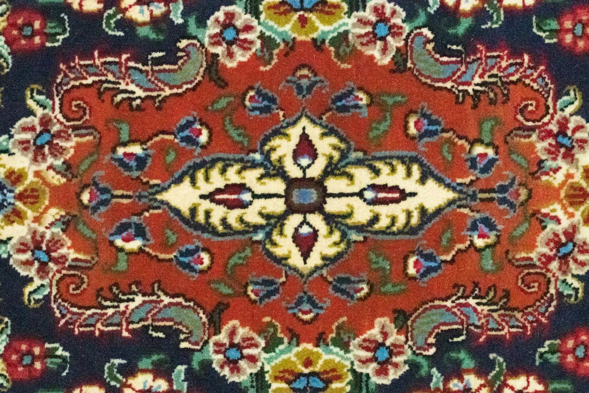 Tapis de couloir Tapis persan - Ghom - 164 x 51 cm - bleu