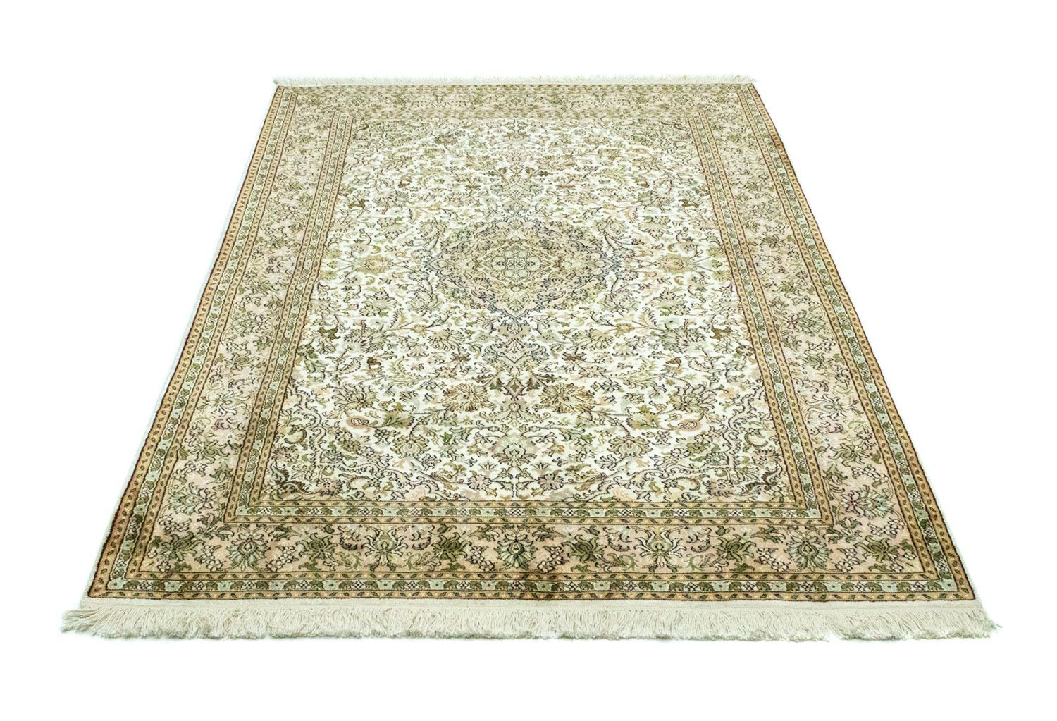 Tapis en soie - Soie du Cachemire - 183 x 125 cm - beige