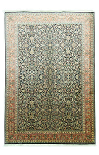 Tapis en soie - Soie du Cachemire - 315 x 214 cm - bleu
