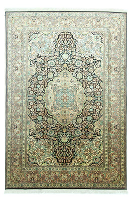 Tapis en soie - Soie du Cachemire - 311 x 213 cm - bleu