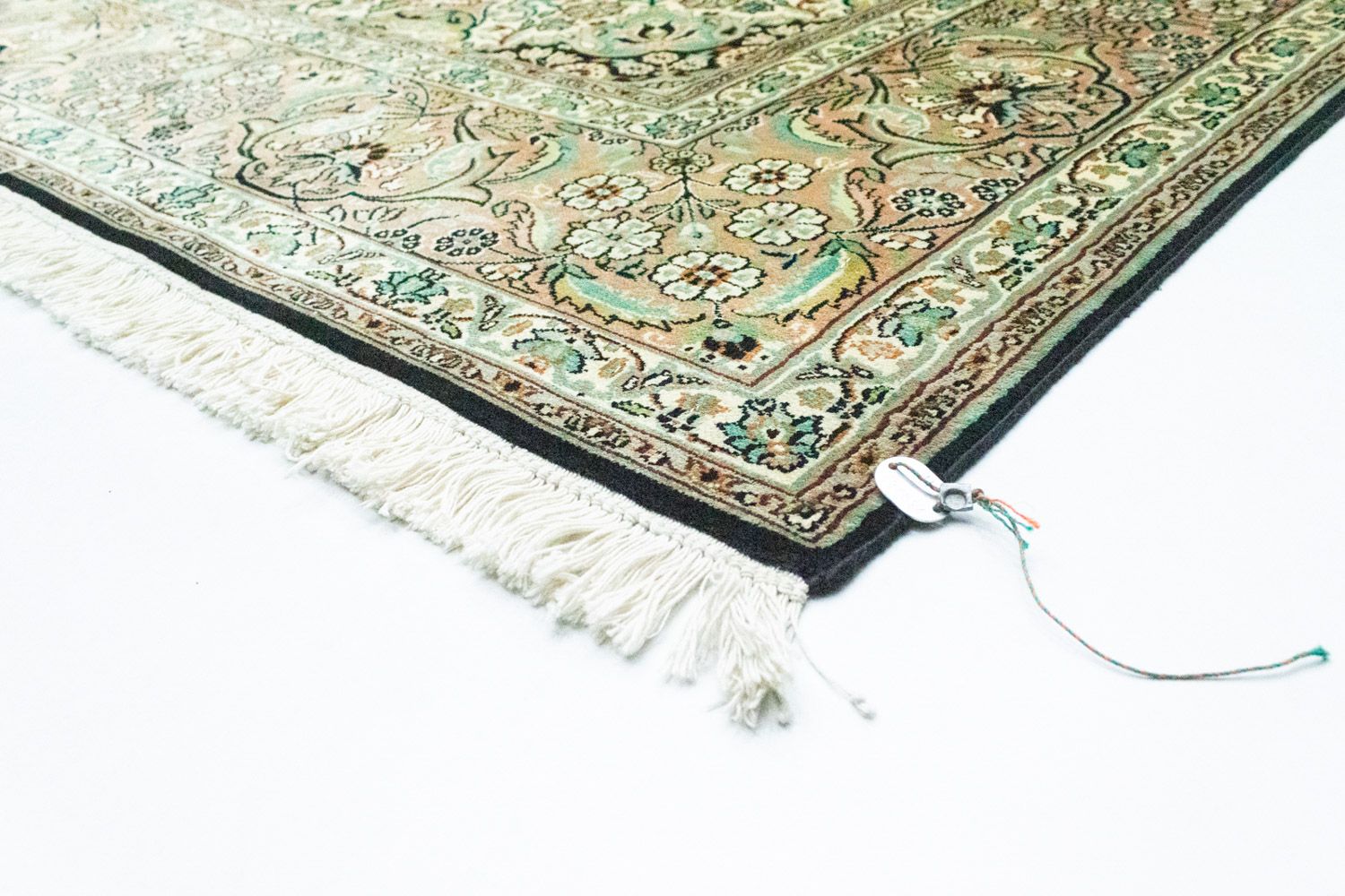 Tapis en soie - Soie du Cachemire - 311 x 213 cm - bleu