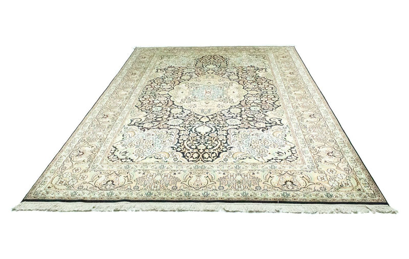 Tapis en soie - Soie du Cachemire - 311 x 213 cm - bleu