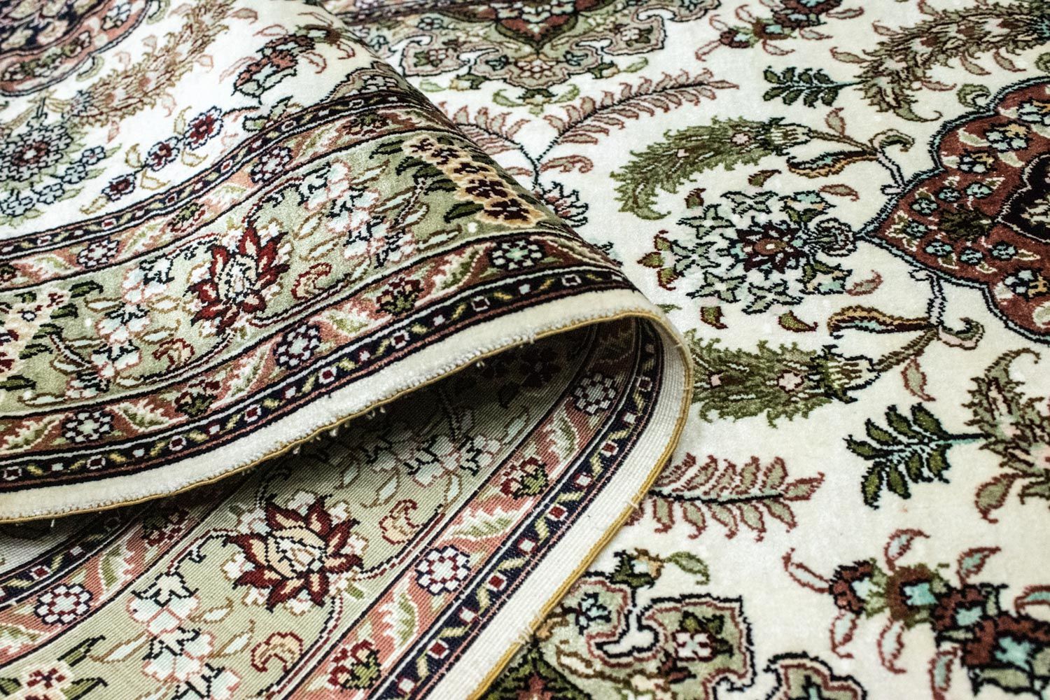 Tapis de couloir Tapis oriental - Hereke - 305 x 76 cm - beige