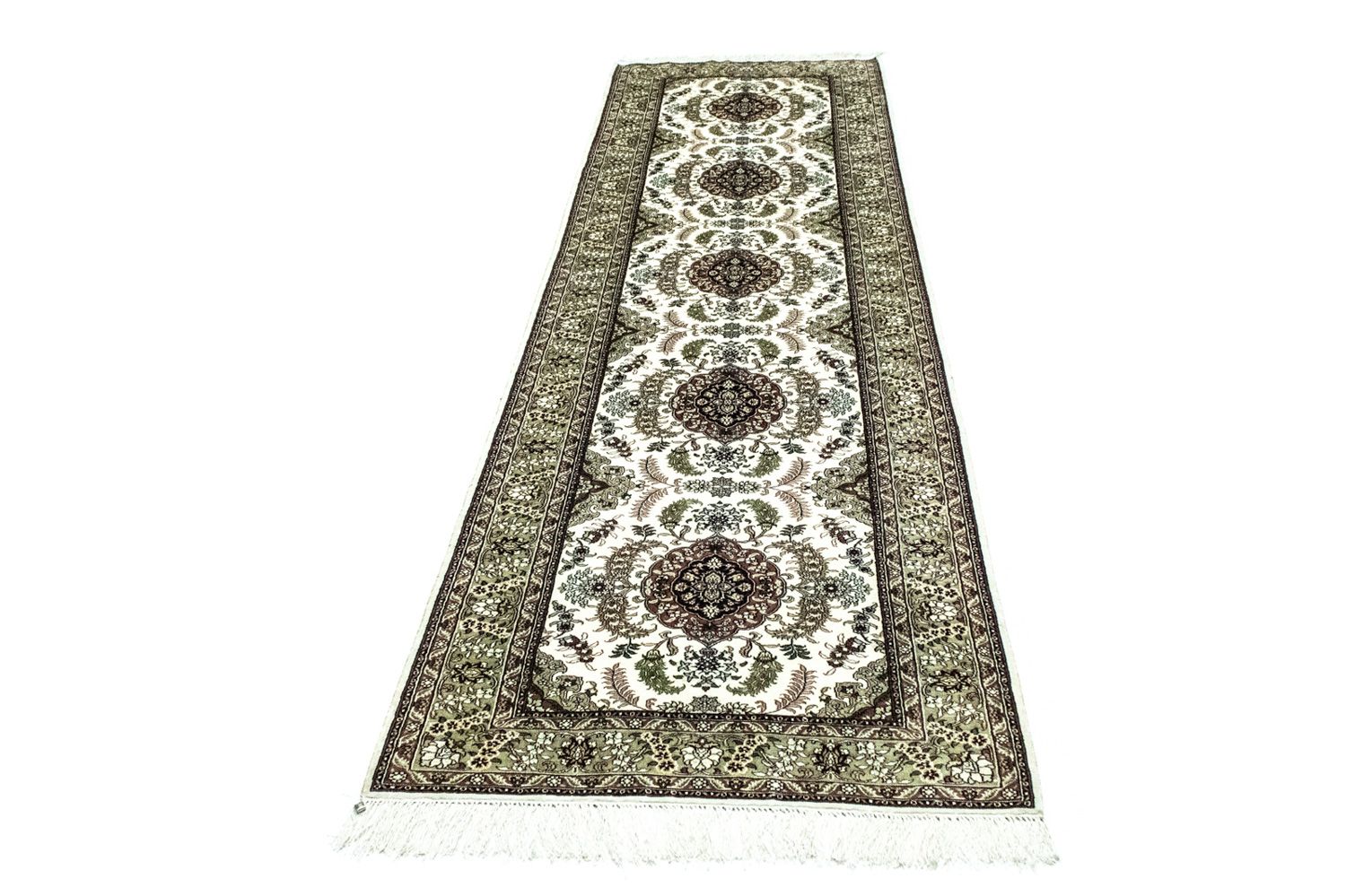 Tapis de couloir Tapis oriental - Hereke - 305 x 76 cm - beige
