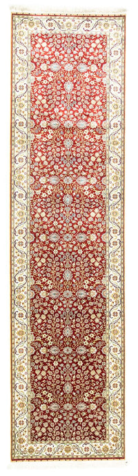 Tapis de couloir Tapis oriental - Hereke - 300 x 78 cm - rouge
