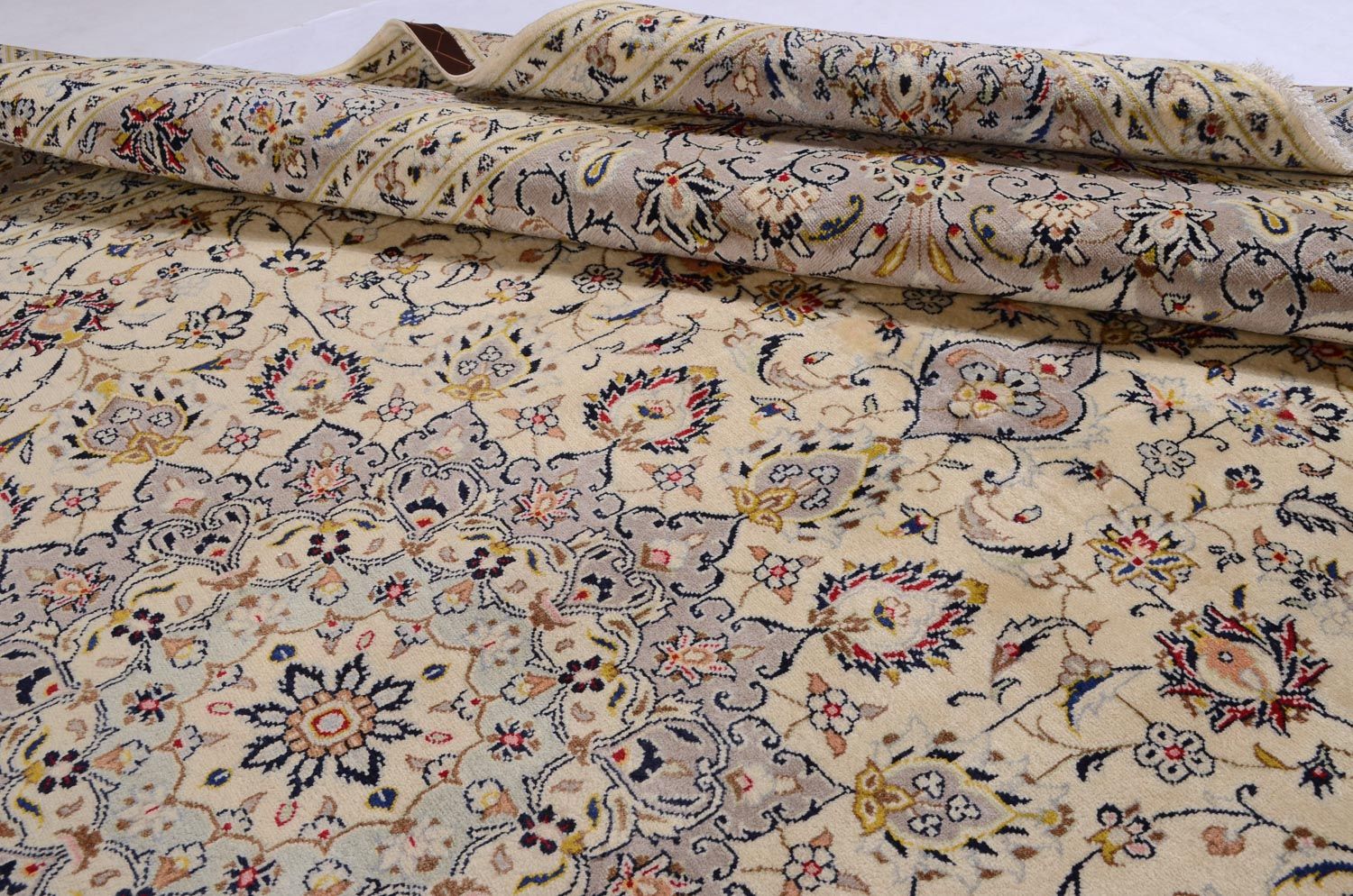 Tapis persan - Keshan - 351 x 253 cm - beige