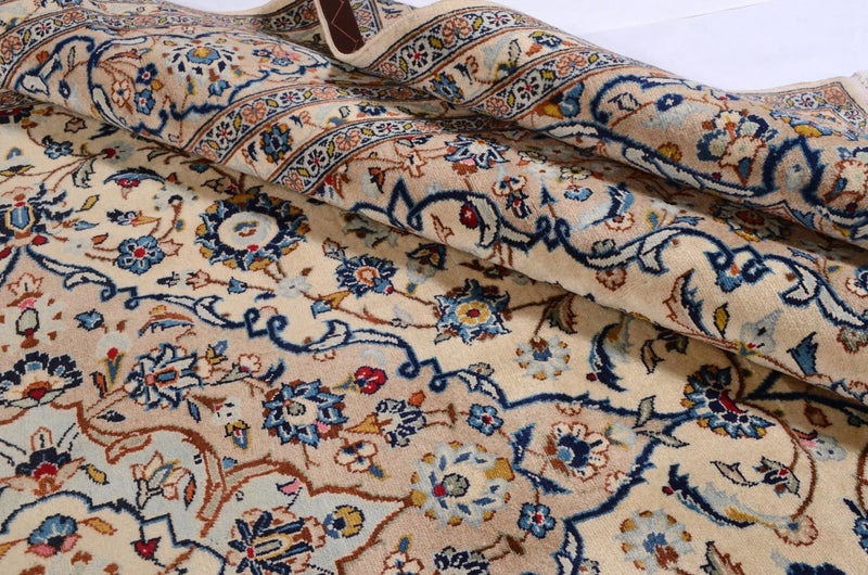 Tapis persan - Keshan - 379 x 241 cm - beige