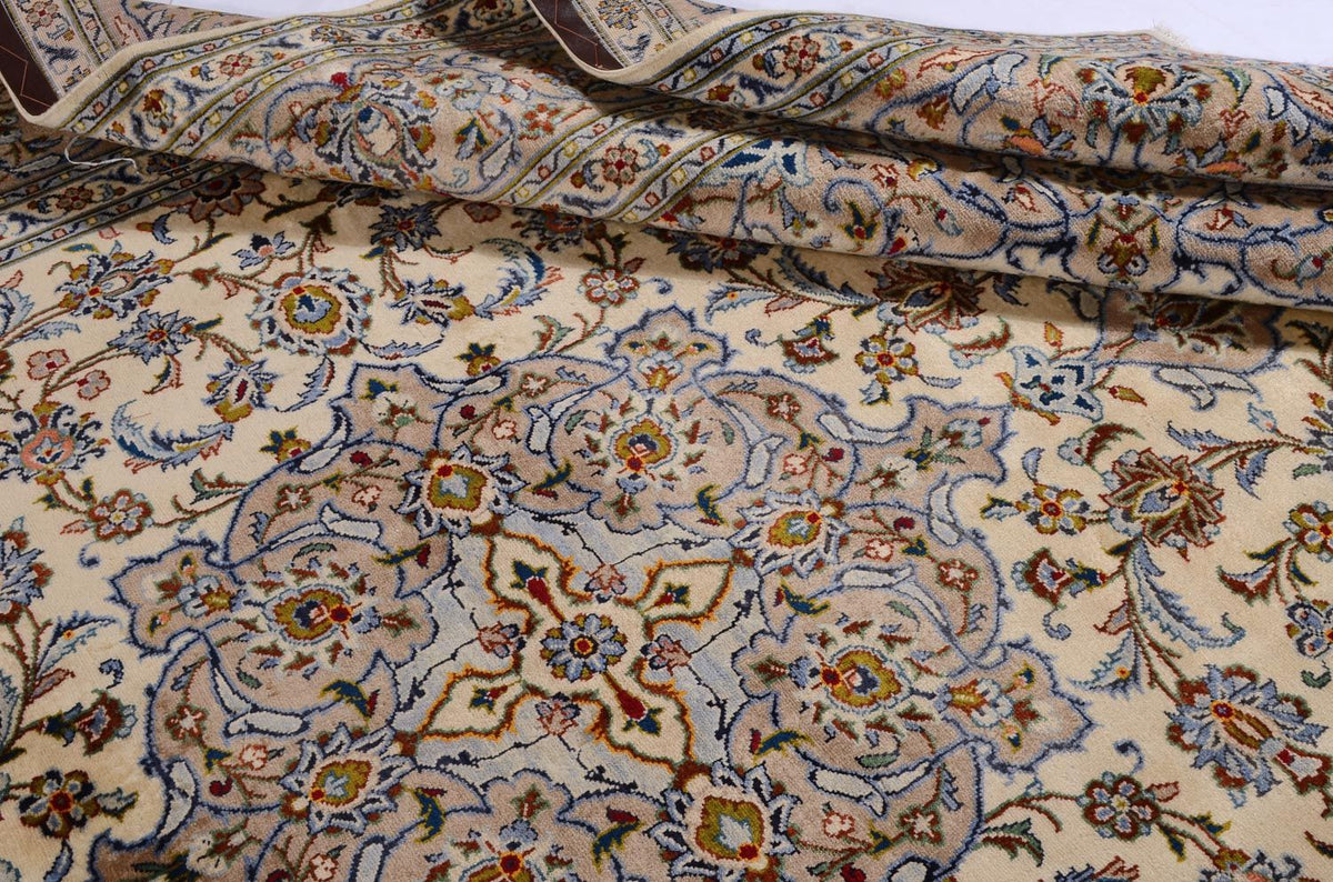 Tapis persan - Keshan - 342 x 243 cm - beige