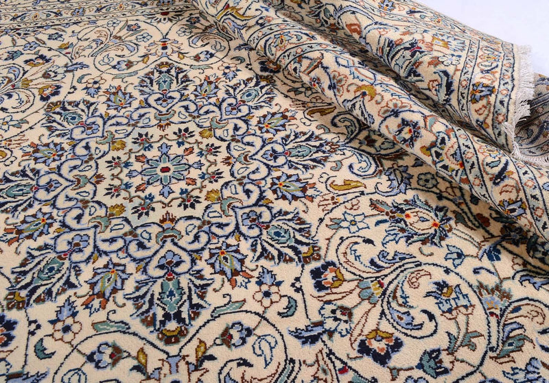Tapis persan - Keshan - 323 x 231 cm - beige