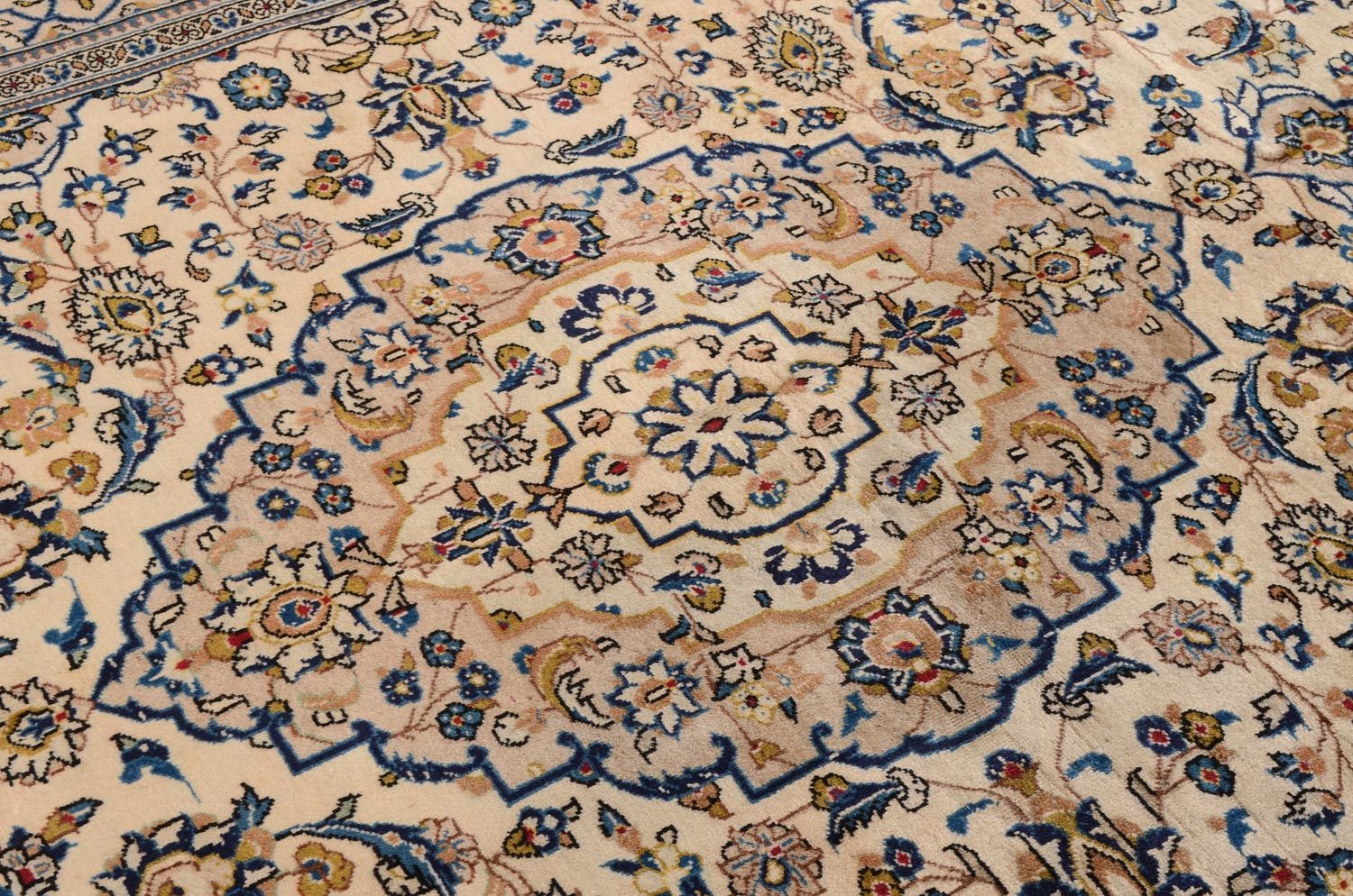 Tapis persan - Keshan - 305 x 198 cm - beige
