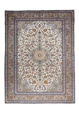 Tapis persan - Keshan - 398 x 300 cm - beige