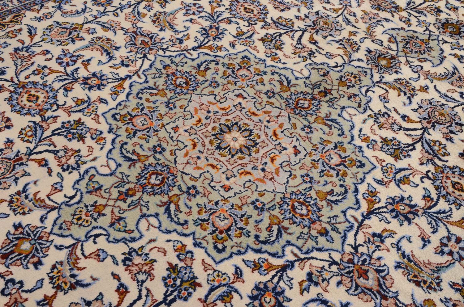Tapis persan - Keshan - 398 x 300 cm - beige
