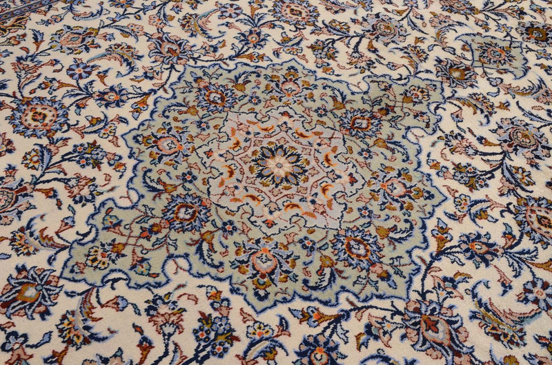 Tapis persan - Keshan - 398 x 300 cm - beige