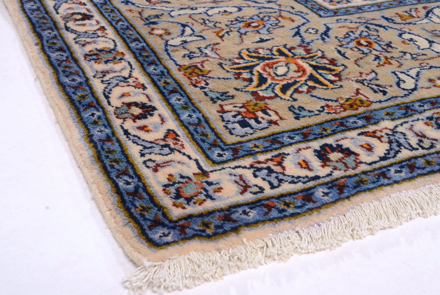 Tapis persan - Keshan - 398 x 300 cm - beige