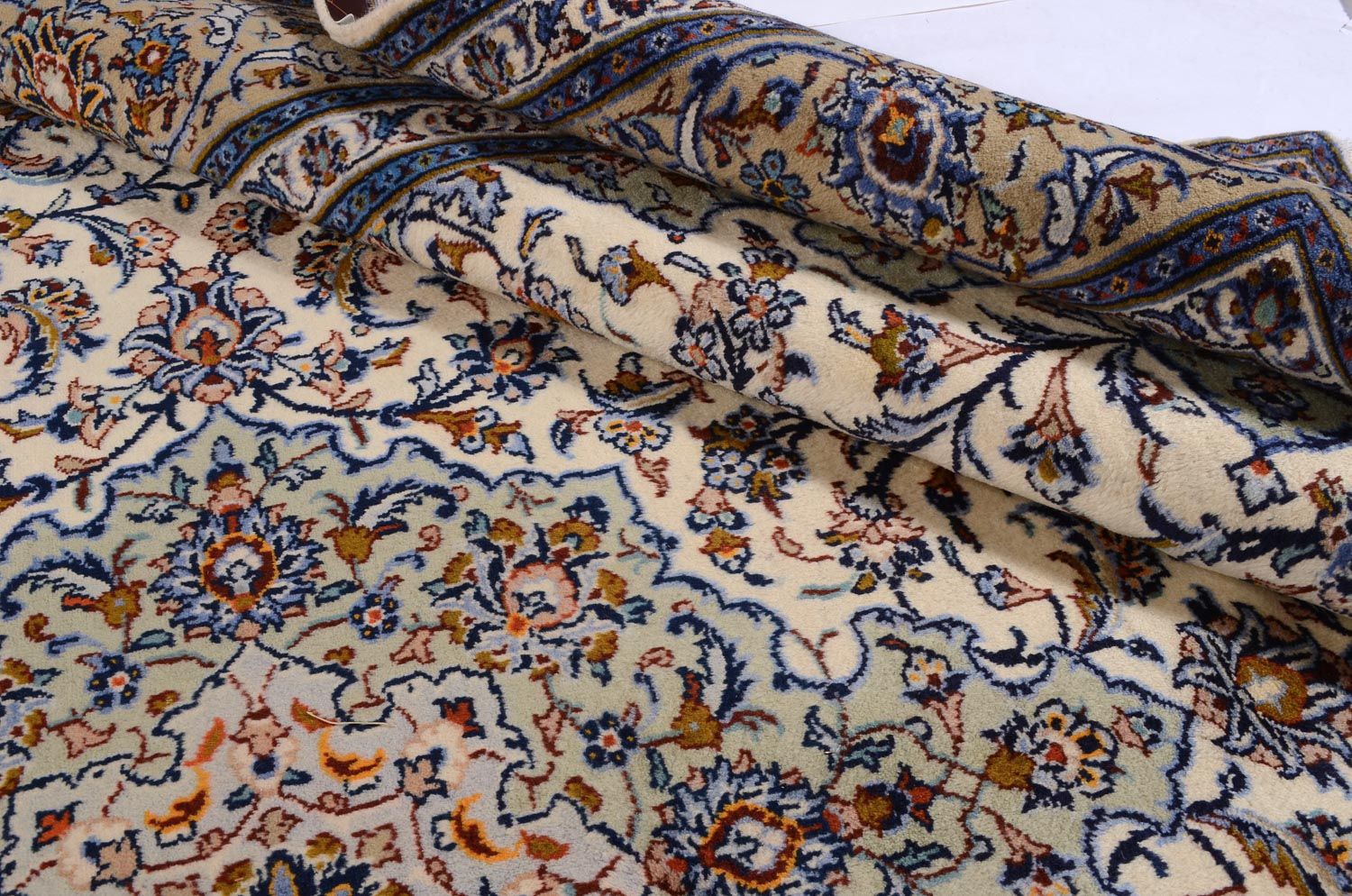 Tapis persan - Keshan - 398 x 300 cm - beige