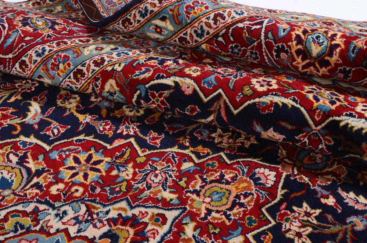 Tapis persan - Keshan - 368 x 246 cm - bleu