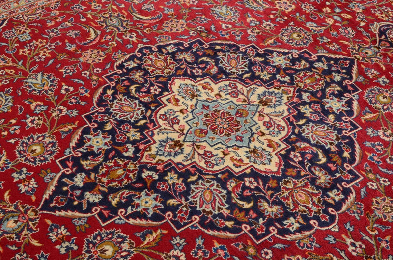 Tapis persan - Keshan - 398 x 293 cm - rouge