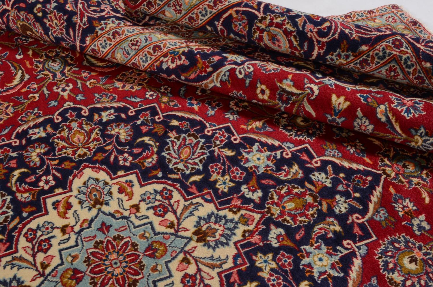 Tapis persan - Keshan - 398 x 293 cm - rouge