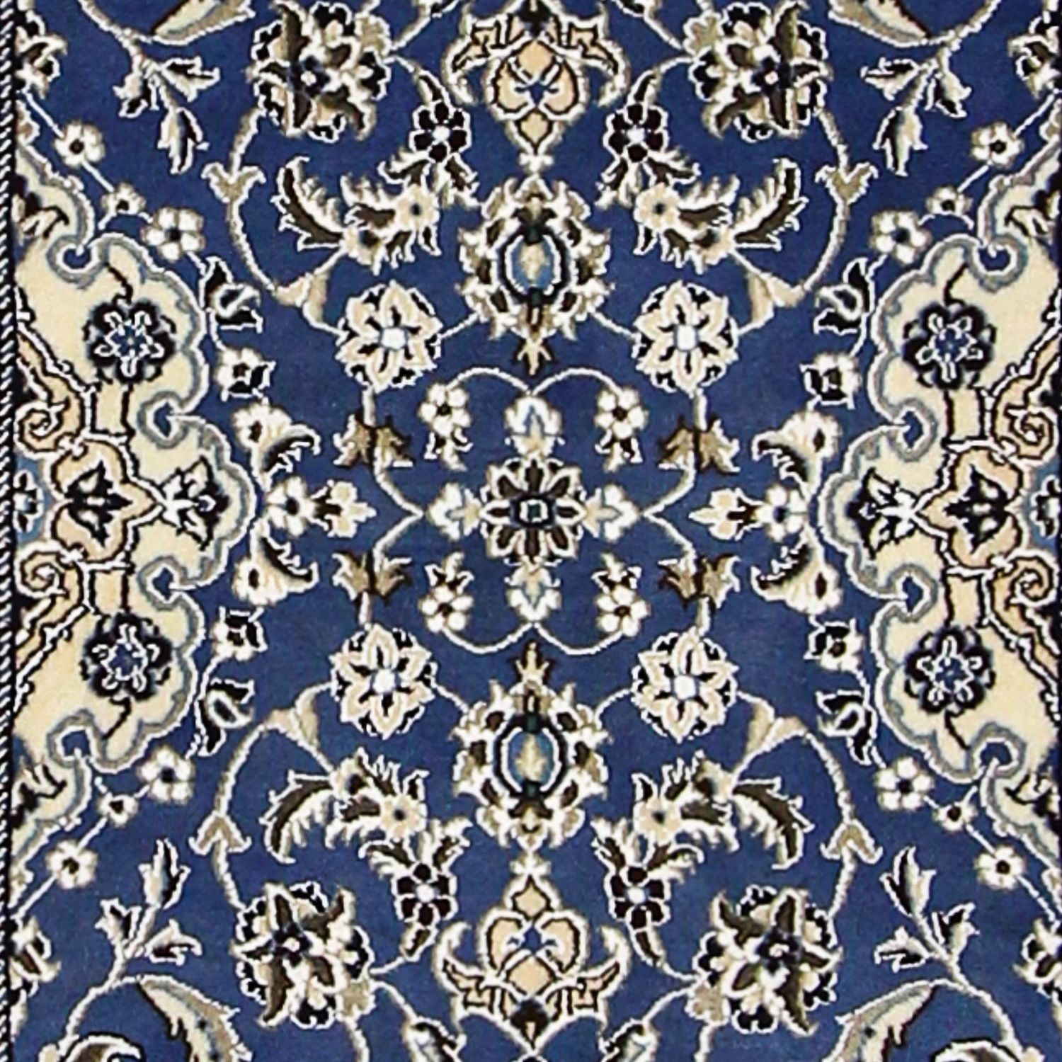 Tapis de couloir Tapis persan - Nain - Royal - 200 x 60 cm - bleu