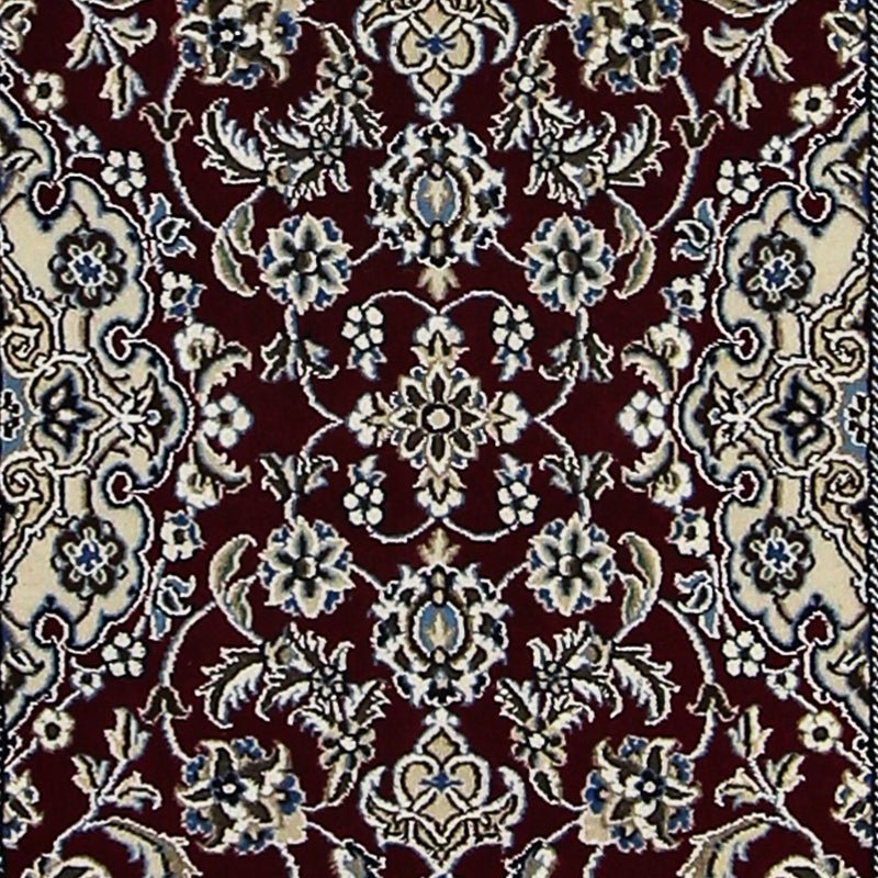 Tapis de couloir Tapis persan - Nain - Royal - 197 x 62 cm - bleu foncé