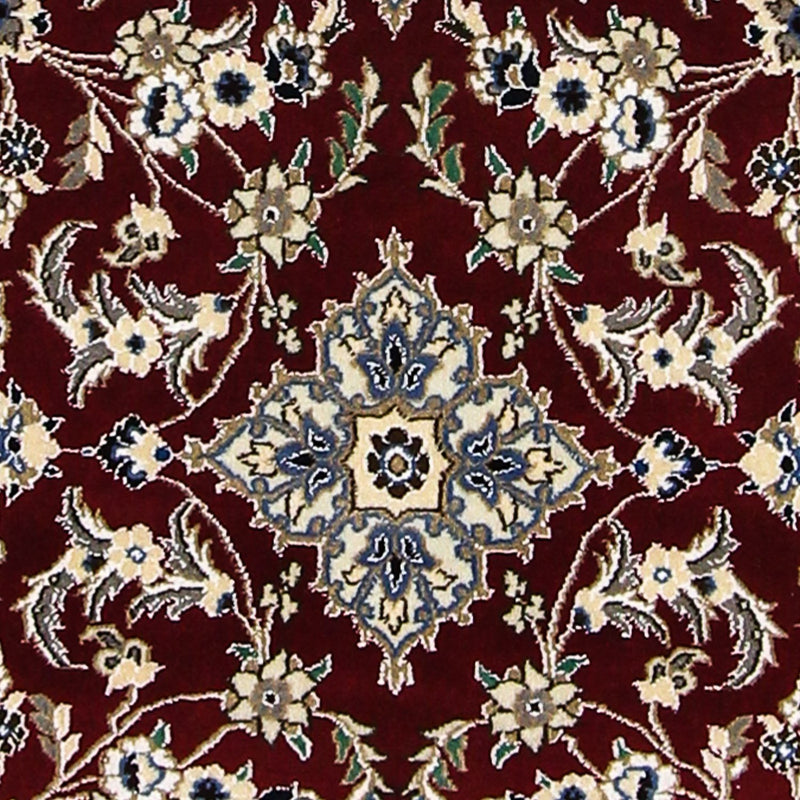 Tapis de couloir Tapis persan - Nain - Royal - 203 x 81 cm - rouge foncé
