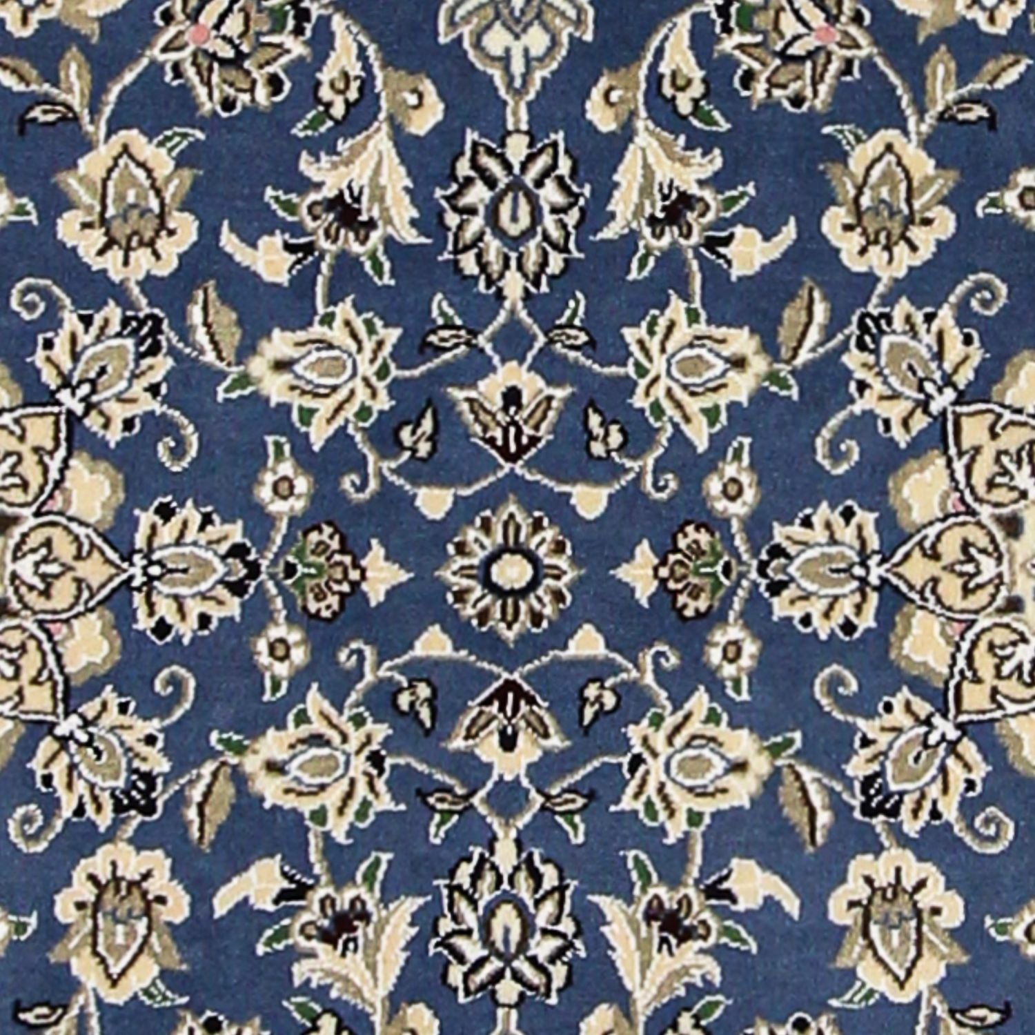 Tapis de couloir Tapis persan - Nain - Royal - 198 x 83 cm - bleu