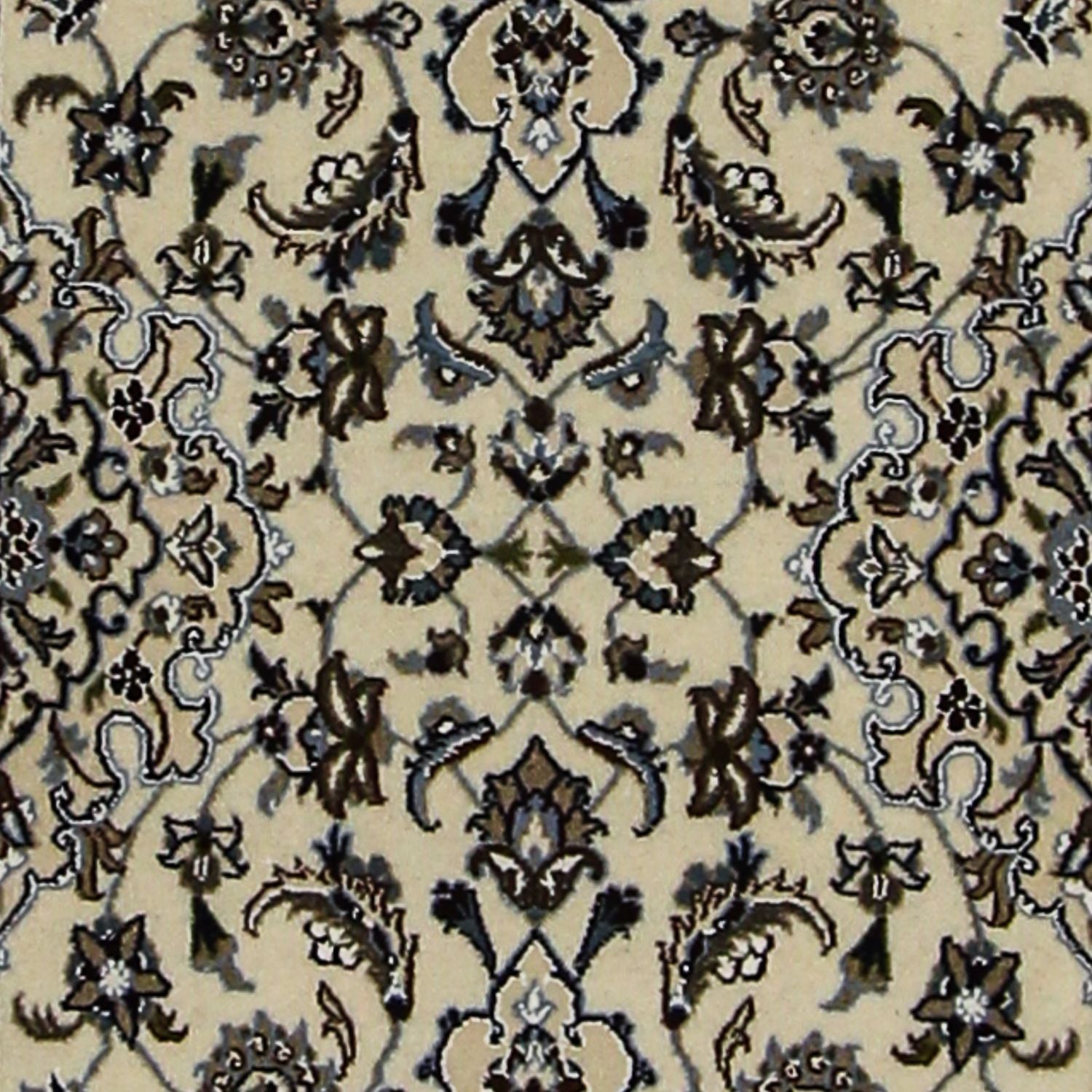 Tapis de couloir Tapis persan - Nain - Royal - 199 x 62 cm - beige