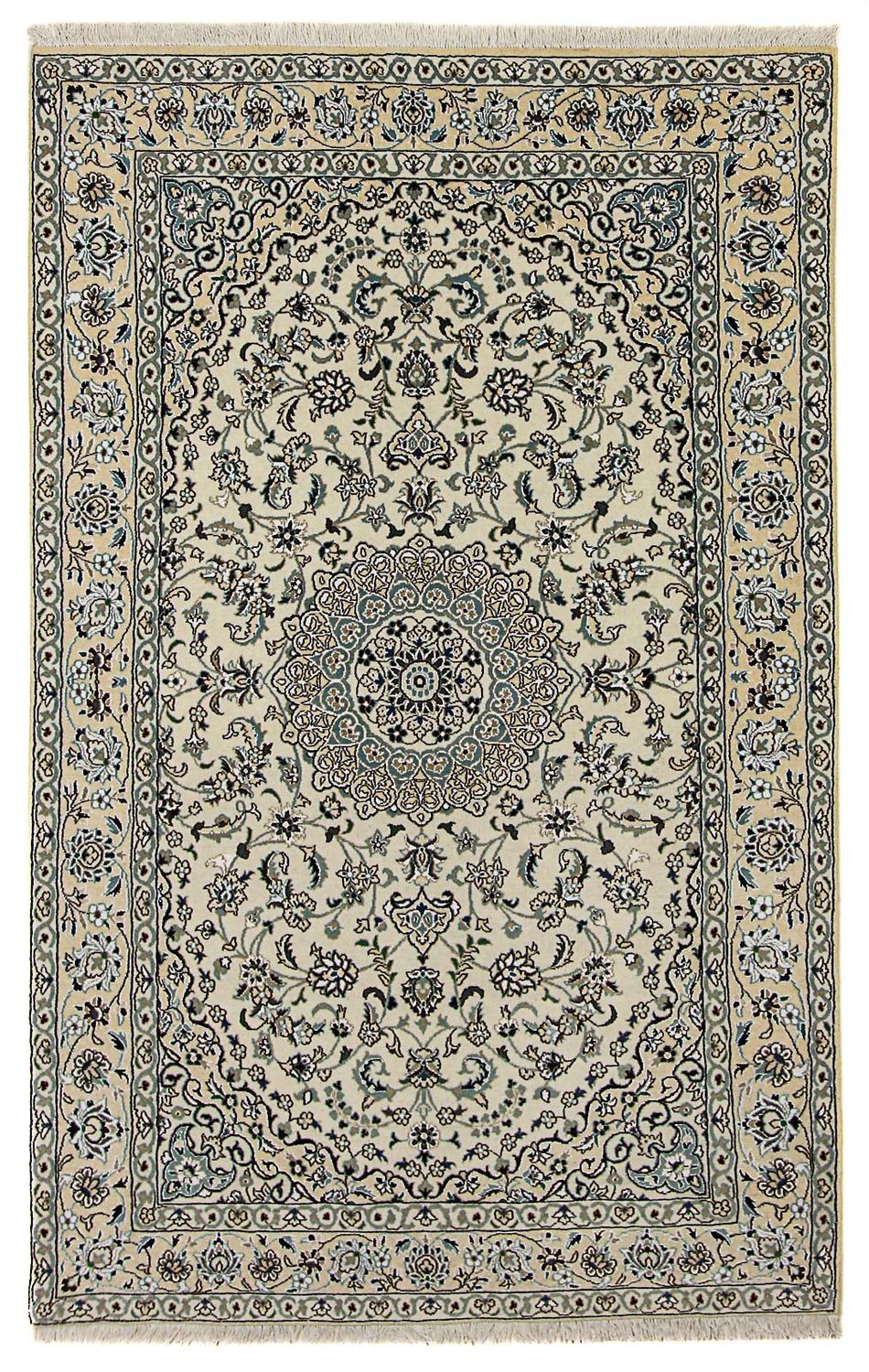 Tapis persan - Nain - Royal - 246 x 154 cm - beige