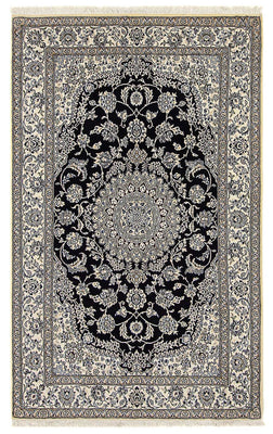 Tapis persan - Nain - Royal - 249 x 155 cm - bleu foncé