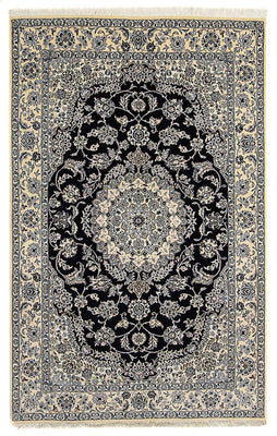Tapis persan - Nain - Royal - 246 x 154 cm - bleu foncé