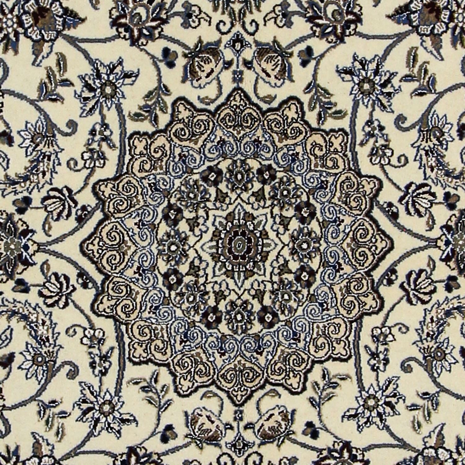 Tapis persan - Nain - Royal - 206 x 130 cm - beige