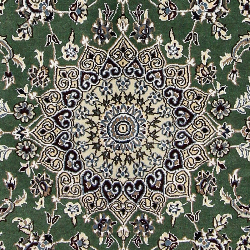 Tapis persan - Nain - Royal - 185 x 118 cm - vert foncé