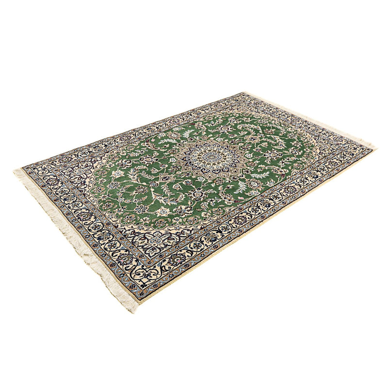 Tapis persan - Nain - Royal - 185 x 118 cm - vert foncé