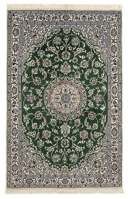 Tapis persan - Nain - Royal - 180 x 115 cm - vert foncé