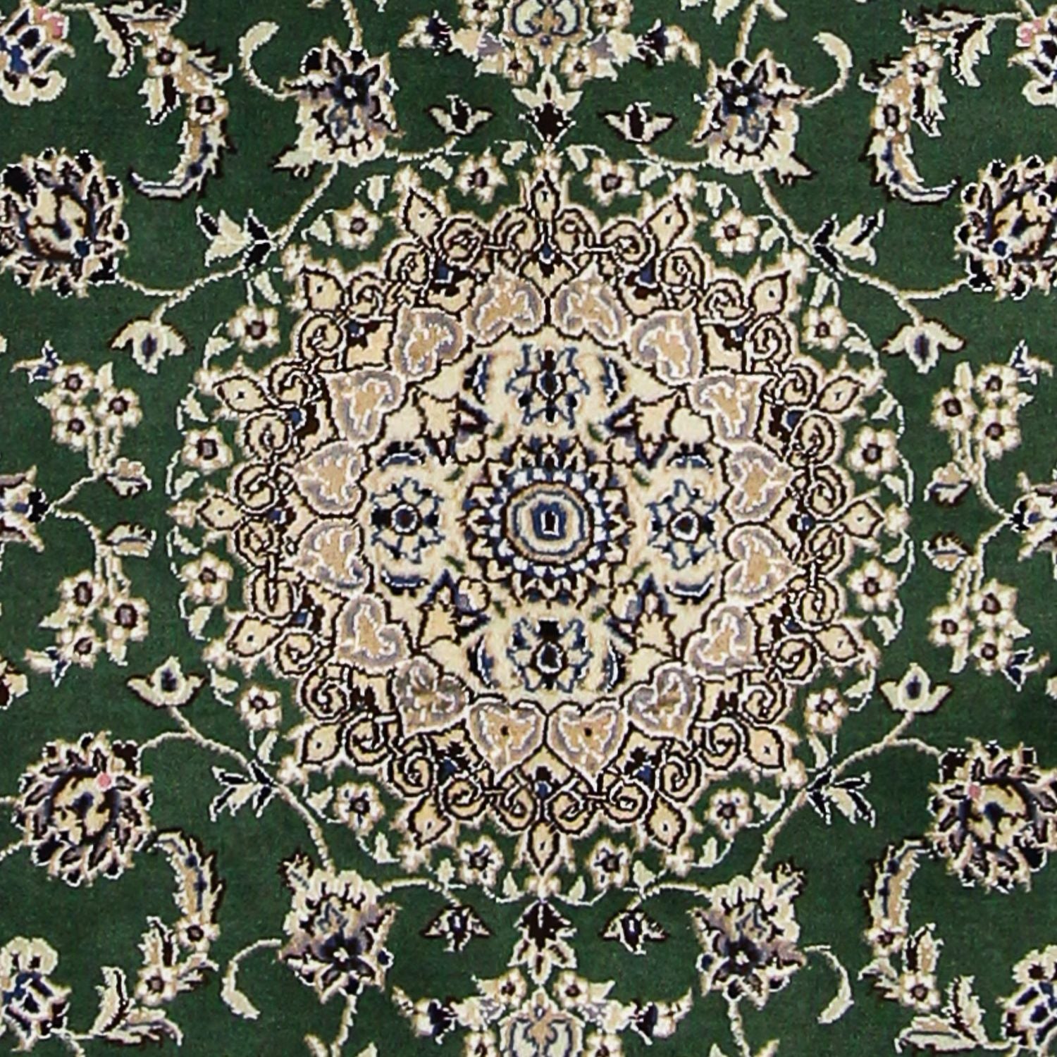 Tapis persan - Nain - Royal - 180 x 115 cm - vert foncé