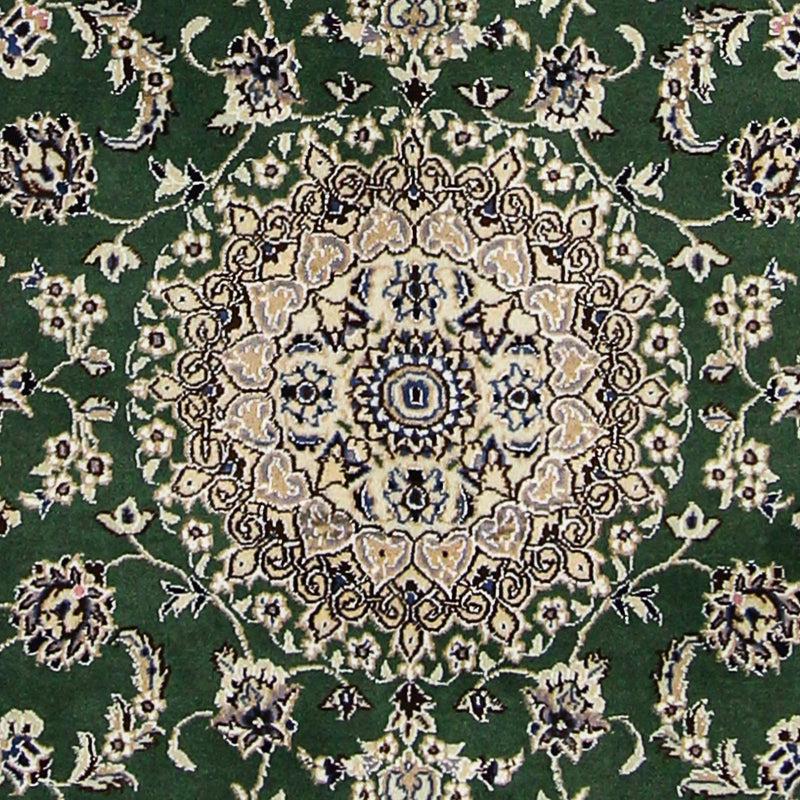 Tapis persan - Nain - Royal - 180 x 115 cm - vert foncé
