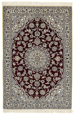 Tapis persan - Nain - Royal - 177 x 118 cm - rouge foncé