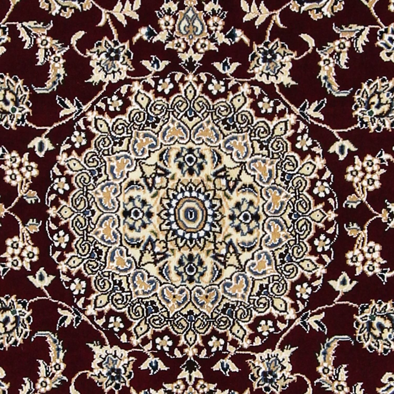 Tapis persan - Nain - Royal - 177 x 118 cm - rouge foncé