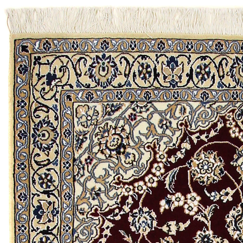 Tapis persan - Nain - Royal - 177 x 118 cm - rouge foncé