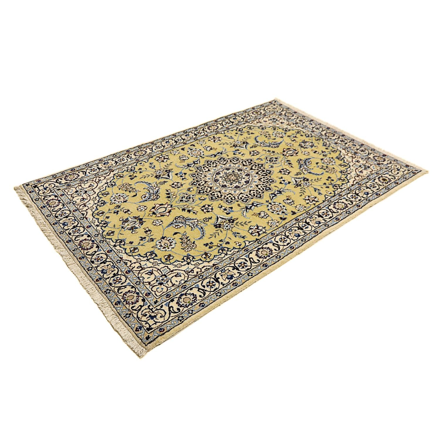 Tapis persan - Nain - Royal - 177 x 117 cm - vert olive