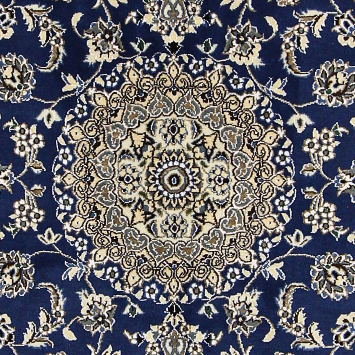 Tapis persan - Nain - Royal - 179 x 117 cm - bleu foncé