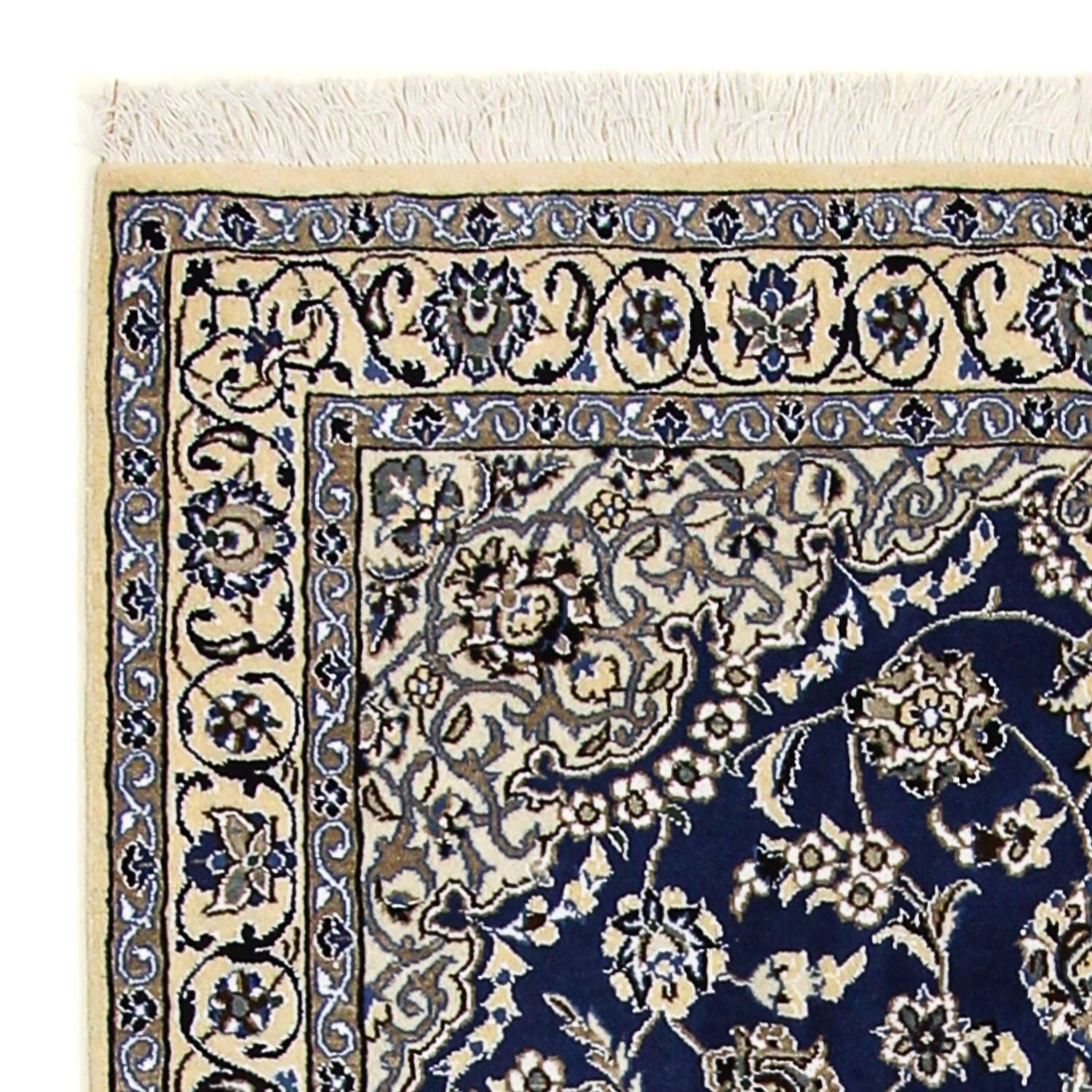 Tapis persan - Nain - Royal - 179 x 117 cm - bleu foncé