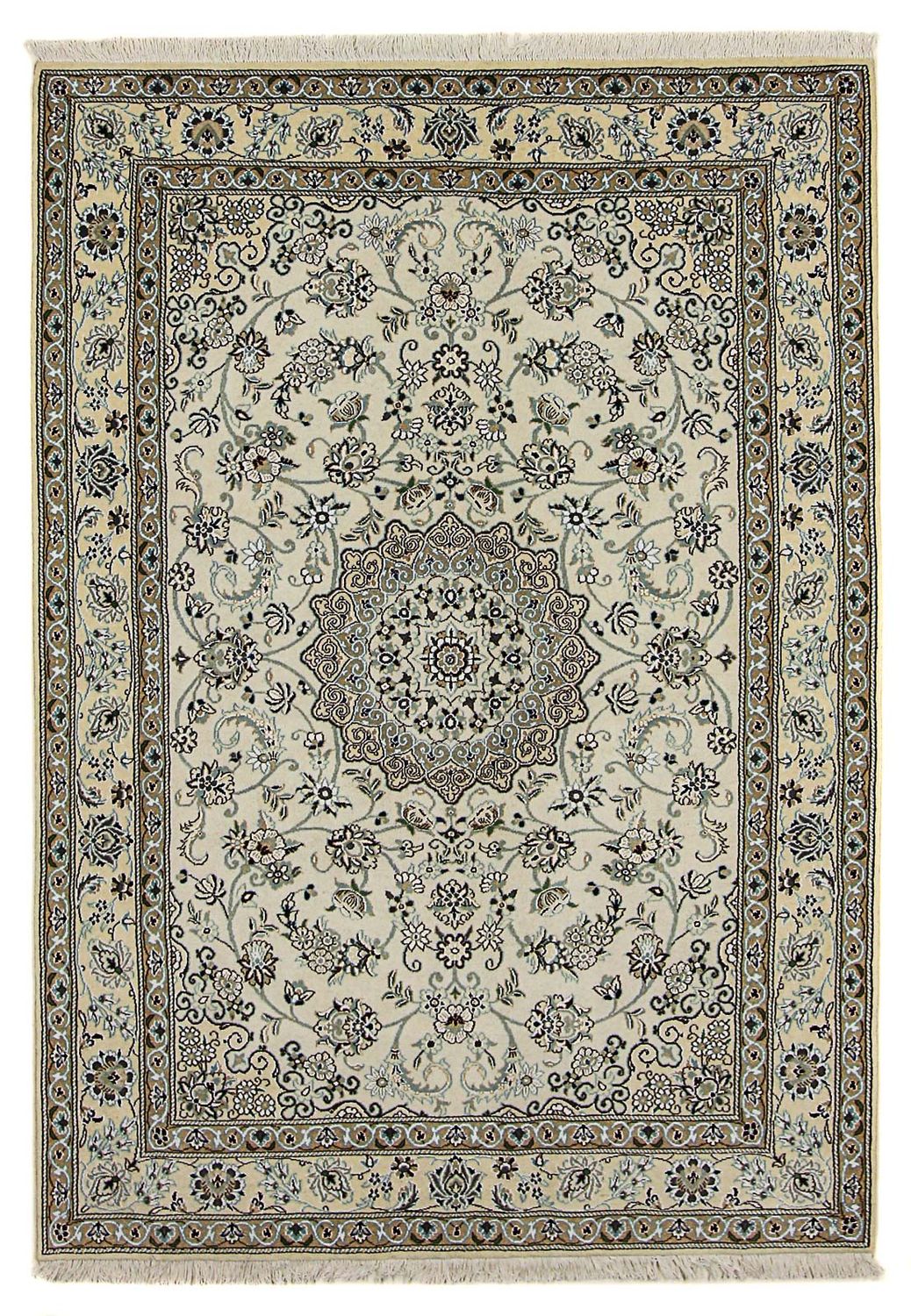 Tapis persan - Nain - Royal - 205 x 147 cm - beige