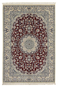 Tapis persan - Nain - Royal - 218 x 156 cm - rouge foncé