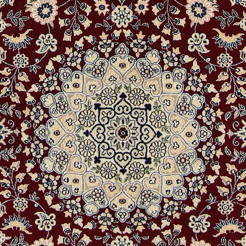 Tapis persan - Nain - Royal - 218 x 156 cm - rouge foncé