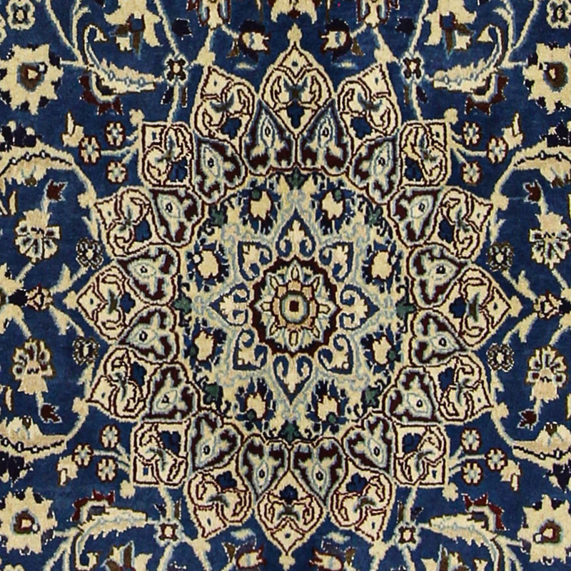 Tapis persan - Nain - Royal - 202 x 125 cm - bleu foncé