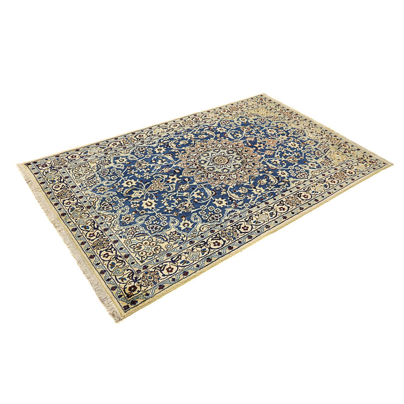 Tapis persan - Nain - Royal - 202 x 125 cm - bleu foncé