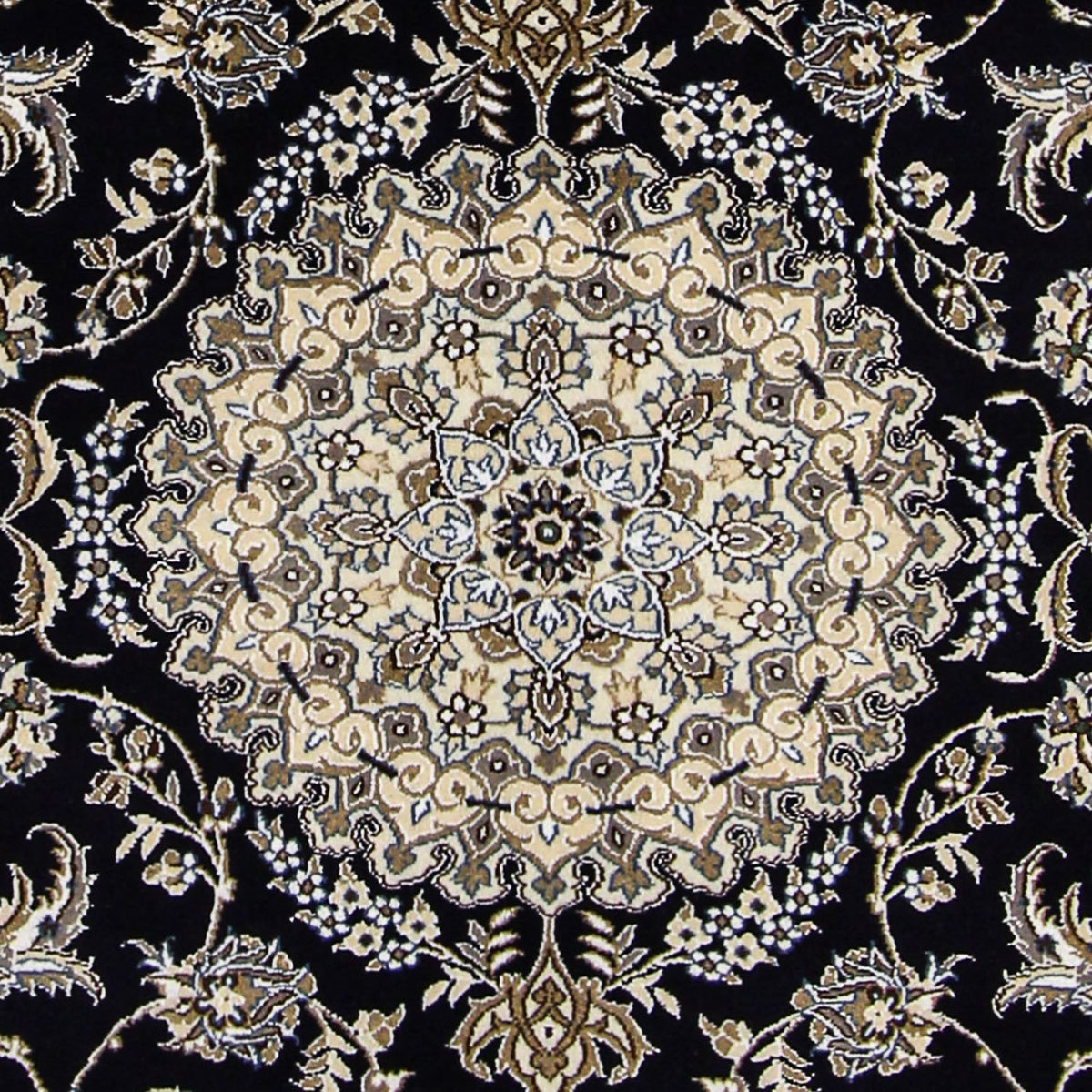 Tapis persan - Nain - Royal - 233 x 155 cm - bleu foncé
