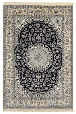 Tapis persan - Nain - Royal - 303 x 205 cm - bleu foncé